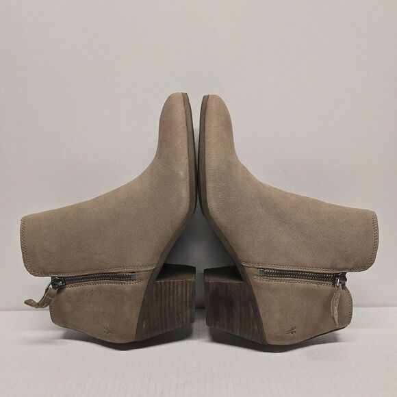 Frye “Judith double zip” Taupe grey Leather Ankle Booties Boots 9 - Picture 4 of 8